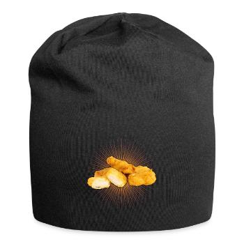 Lustige Chicken Nuggets Nug Life Foodie - Jersey-Beanie - Schwarz - Vorne