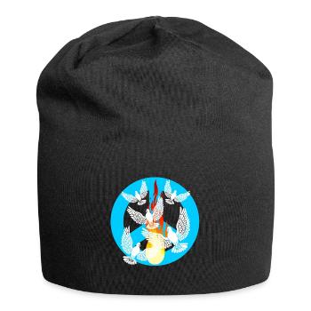 Peace Friedenstauben Weltfrieden Friedensbewegung - Jersey-Beanie - Schwarz - Vorne