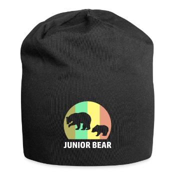 Papa und Sohn Partnerlook - Jersey-Beanie - Schwarz - Vorne