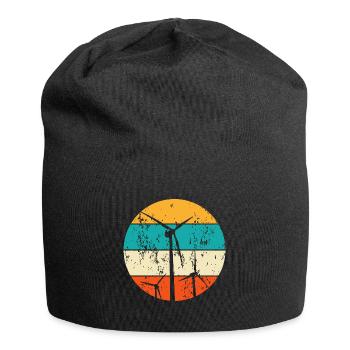 Erneuerbare Energien Windenergie Windkraft - Jersey-Beanie - Schwarz - Vorne
