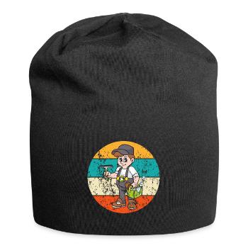 Fensterputzer Fensterreinigung Fenster Putzen - Jersey-Beanie - Schwarz - Vorne