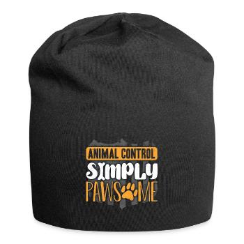 Animal Control Officer Simply Pawsome - Jersey-Beanie - Schwarz - Vorne