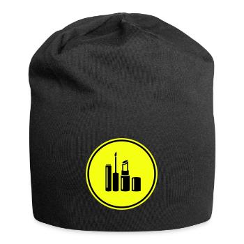Make Up Kosmetik Icon - Jersey-Beanie - Schwarz - Vorne