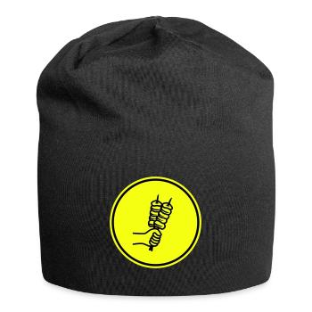 Spieß grill Icon - Jersey-Beanie - Schwarz - Vorne