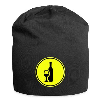 Icône du vin - Bonnet en jersey - noir - Devant