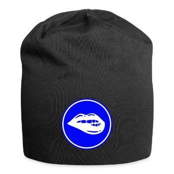 Lippen symbol - Jersey-Beanie - Schwarz - Vorne