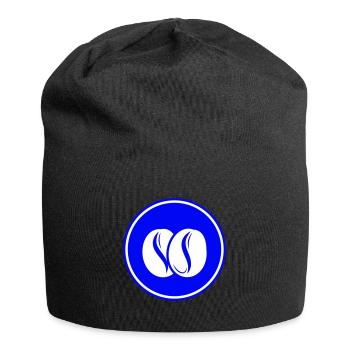 Symbole du grain de café - Bonnet en jersey - noir - Devant