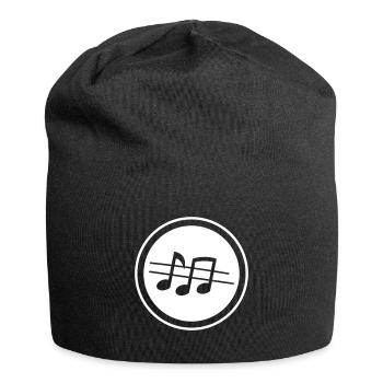 Partitions musicales - Bonnet en jersey - noir - Devant
