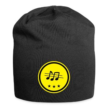 Partitions musicales - Bonnet en jersey - noir - Devant