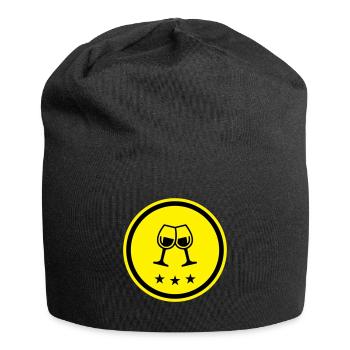 Wine glasses - Jersey Beanie - black - Front
