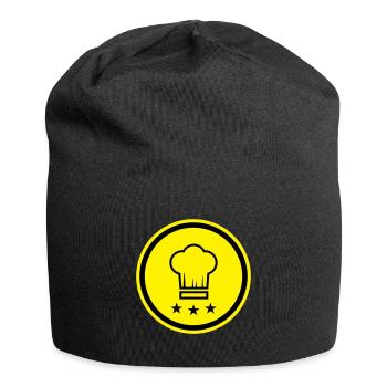 Chef chapeau de chef - Bonnet en jersey - noir - Devant