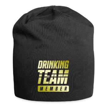 Équipe de consommation d’alcool - Bonnet en jersey - noir - Devant
