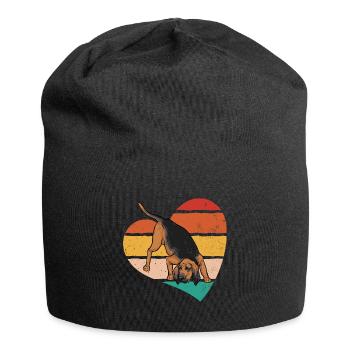 Bloodhound Hund Bluthund - Jersey-Beanie - Schwarz - Vorne