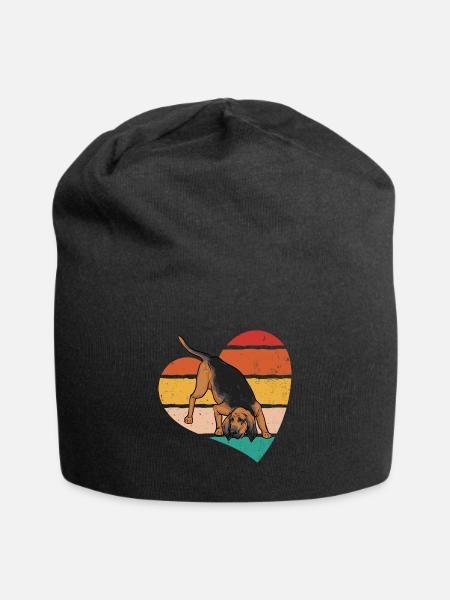 Bloodhound Hund Bluthund - Jersey-Beanie - Schwarz