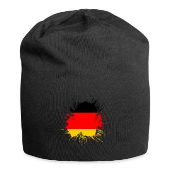 Germany Flag German Flag Used Look Homeland - Jersey Beanie - black - Front