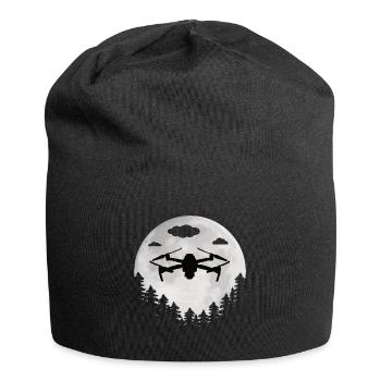 Drohnen Pilot Drohne Mond FPV Pilot Drone Moon - Jersey-Beanie - Schwarz - Vorne