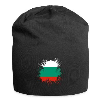 Bulgarien Flagge Bulgarische Fahne Goldstrand - Jersey-Beanie - Schwarz - Vorne