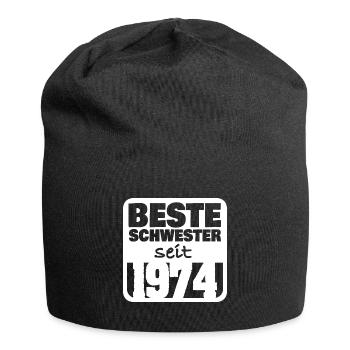 Geschwister 1974 - Jersey-Beanie - Schwarz - Vorne