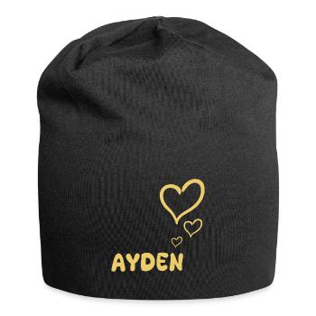 First name Ayden - Jersey Beanie - black - Front
