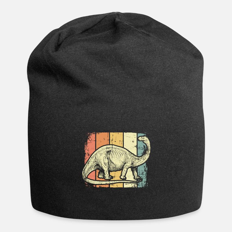 Dino Dinosaurier - Jersey-Beanie - Schwarz