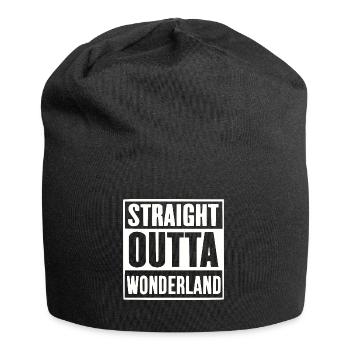 Straight Outta Wonderland - white display - Jersey-Beanie - Schwarz - Vorne