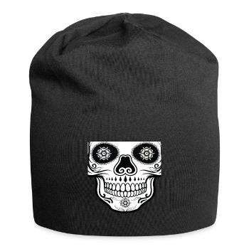 Crâne de mort mexicain Protection buccale - Bonnet en jersey - noir - Devant