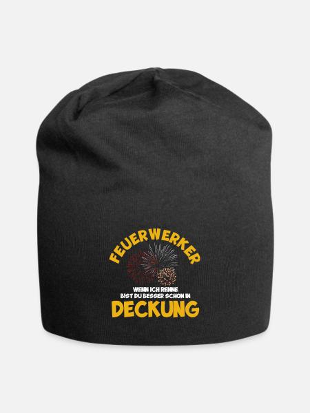 Feuerwerker Feuerwerk Pyrotechniker Geschenk - Jersey-Beanie - Schwarz