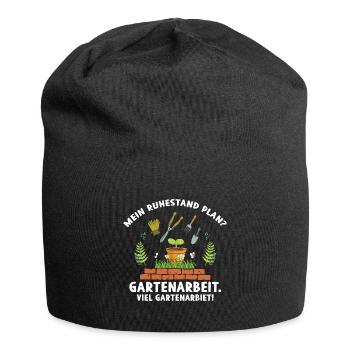 Mein Ruhestand Plan Gartenarbeit Gärtner Rente - Jersey-Beanie - Schwarz - Vorne