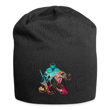 Cooler Eishockey Torwart - Jersey-Beanie - Schwarz - Vorne