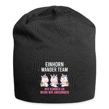 Einhorn Wanderteam Einhorn Wander Team - Jersey-Beanie - Schwarz - Vorne