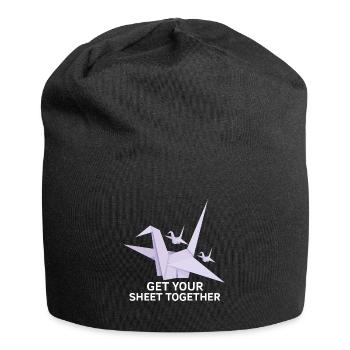 Conception d'origami japonais et origami kirigami - Bonnet en jersey - noir - Devant