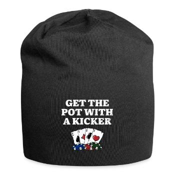 Get the Pot with a Kicker Poker Gambler Poker - Jersey Beanie - black - Front