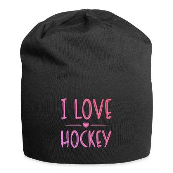I love hockey - Jersey Beanie - black - Front