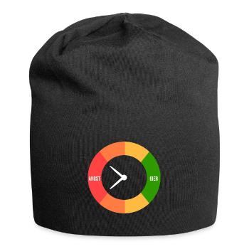 Angst > Gier - Jersey-Beanie - Schwarz - Vorne