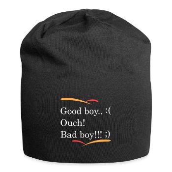 Good b... oh, bad boy!!! - Jersey Beanie - black - Front