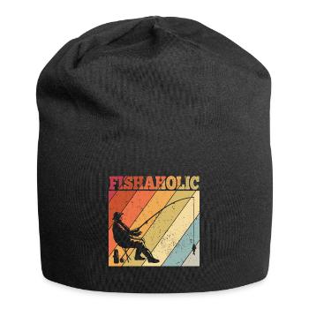 Angler Spruch zum Angeln Angel - Jersey-Beanie - Schwarz - Vorne