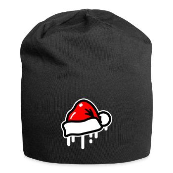 Weihnachtsmütze Weihnachten Symbol Xmas - Jersey-Beanie - Schwarz - Vorne