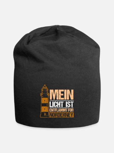 Norderney Mein Licht ist Entflammt - Jersey-Beanie - Schwarz