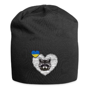 UKRAINE Cherson waschbär "the cherson raccoon" - Jersey-Beanie - Schwarz - Vorne