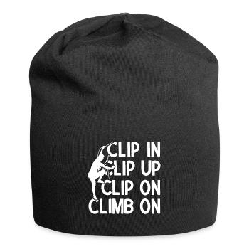Klettern Bouldern - Jersey-Beanie - Schwarz - Vorne