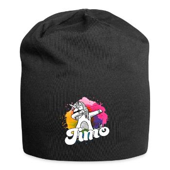 TIMO - Beautiful boy name with cool unicorn - Jersey Beanie - black - Front