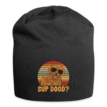 Labradoodle Hund - Jersey-Beanie - Schwarz - Vorne