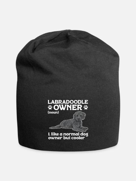 Labradoodle Hund - Jersey-Beanie - Schwarz