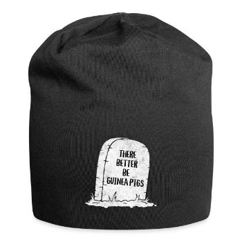 Il vaut mieux qu’il y ait des cochons d’Inde pierre tombale - Bonnet en jersey - noir - Devant