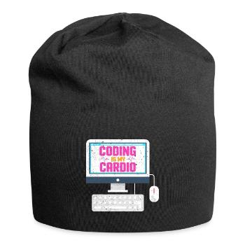 Le codage est mon cardio - Bonnet en jersey - noir - Devant