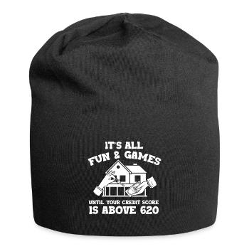 votre pointage de crédit supérieur à 620 blague Conception pour un - Bonnet en jersey - noir - Devant