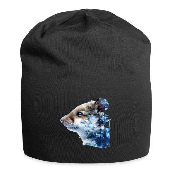Hamster - Jersey-Beanie - Schwarz - Vorne