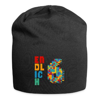 Finally 6 building blocks - Jersey Beanie - black - Front