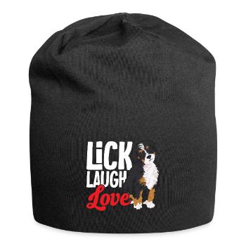 Bernedoodle Dog - Jersey Beanie - black - Front