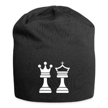 Jeux échecs - Bonnet en jersey - noir - Devant
